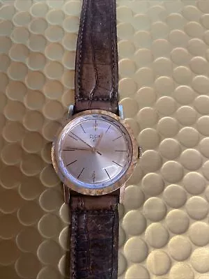 Elgin 10k Gold Filled Winding Wrist Watch Leather Band  • $50