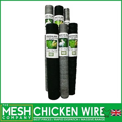 £36.49 • Buy Chicken Wire Hexagonal Mesh Rabbit Aviary Galvanised & Pvc Steel Garden Fencing