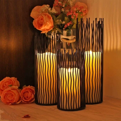 £6.65 • Buy Taper Candle Holder Set Retro Iron Candlestick Holders Wedding Home Party Decor