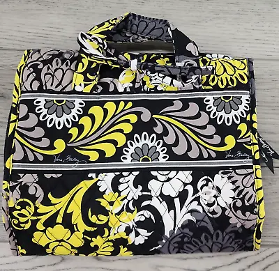 Vera Bradley Yellow Black Baroque Pattern Hanging Organizer Travel Cosmetic Bag • $24.99