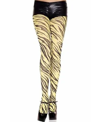 Brand New Zebra Print Opaque Pantyhose Music Legs 676 • £9.49