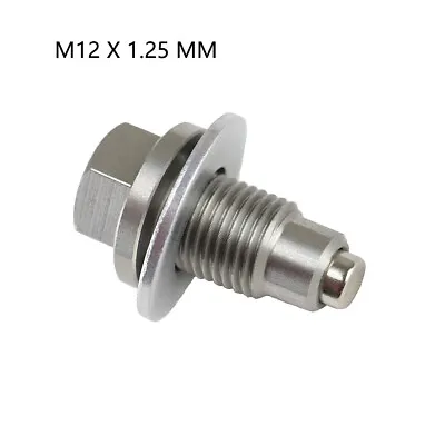 Stainless Steel Engine Magnetic Oil Drain Plug W/ Neodymium Magnet M12 X 1.25 MM • $10.46