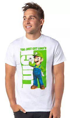 Super Mario Bros Movie Men's Shirt Luigi You Just Got Luigi'd Adult T-Shirt • $19.99