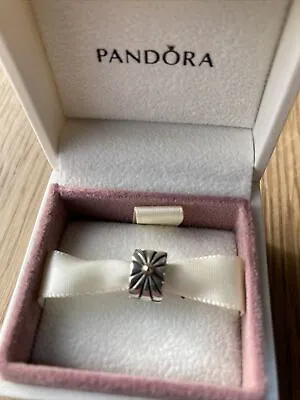 Pandora Sterling Silver & 14 Carat Sunburst Clip Bead Charm • £15