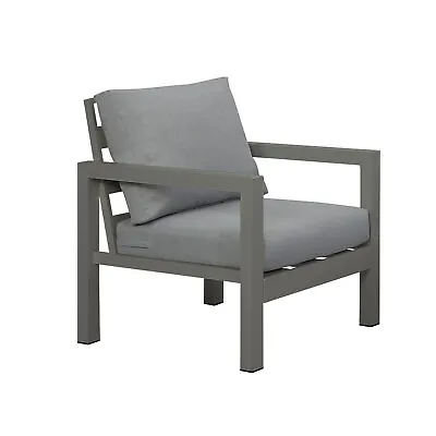 $499.99 • Buy 2 X New Charco Single Seater Aluminium Outdoor Sofa Lounge Furniture Arms Chairs