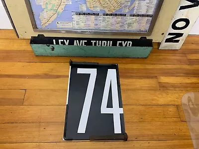 Ny Nyc Bus Roll Sign Section #74 Mylar 16  X 11  Vintage Collectible Home Decor • $29.99