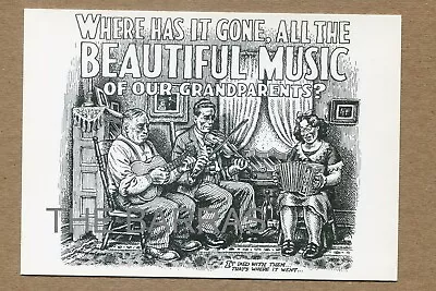 R. CRUMB Beautiful Music FOTOFOLIO POSTCARD • $2.98