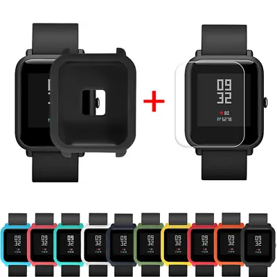 Silicon Case Cover For Huami Amazfit Bip Youth Watch With Screen Protectors UK • $18.36