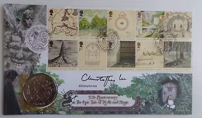 Christopher Lee Lord Of The Rings  Autographed First Day Cover. • £114.99