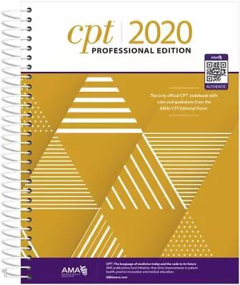 CPT Professional 2020 [CPT / Current Procedural Terminology [Professional Editio • $7.56