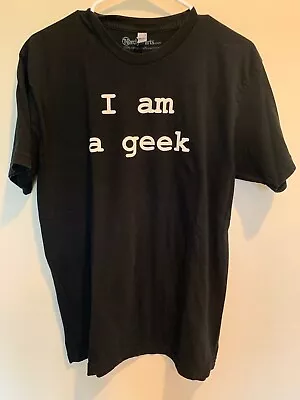 Nerdy Shirts Graphic Tee I Am A Geek Black Sz Lg • $9.99