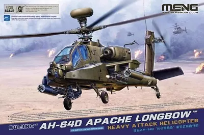 Meng Model QS004 1/35 AH-64D Apache Longbow Heavy Attack Helicopter • $79.99