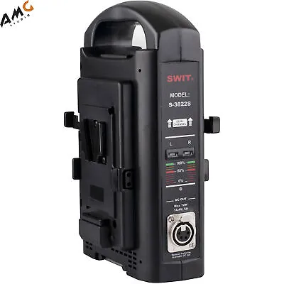 $215 • Buy SWIT 2-Channel Simultaneous Charger For V-Mount Batteries (3A, 16.8 VDC) S-3822S
