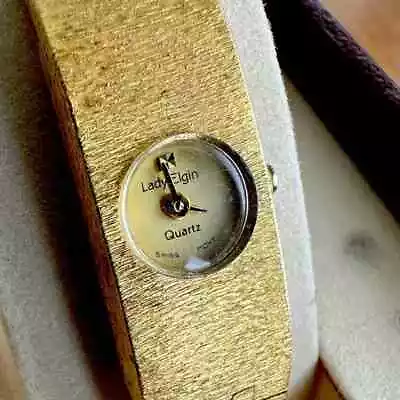 Luxury Lady Elgin Quartz Gold Tone Watch -Vintage VERY RARE EXCELLENT Condition! • $90