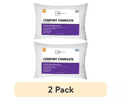 Mainstays Comfort Complete Bed Pillow Standard/Queen ( 2-count ) Best Pillow • $10.27