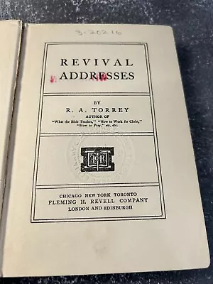 Revival Addresses By R. A. Torrey • $20