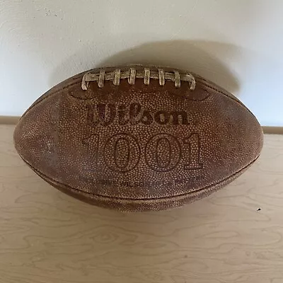 Vintage Wilson 1001 Leather Football Exclusive NFL Pattern Holds Air • $74.99