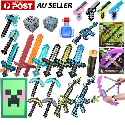 $12.99 • Buy Minecraft Foam Toys Diamond Large Sword Pickaxe EVA Weapons Kids Gift Game Toys