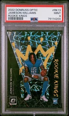 Jameson Williams 2022 Optic Rookie Kings RC PSA 9 SSP Case Hit - Detroit Lions • $75