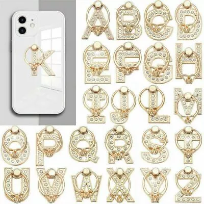 £3.45 • Buy Letter Diamond Phone Ring Holder Finger 360° Rotate Stand Socket Mount Mobile 