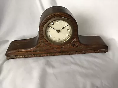 Antique Carved Oak Napoleon Mantle Clock Spares/Repair • £24