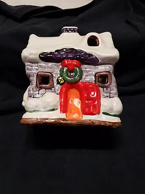 Vintage Hand Painted Christmas Village Lighted House • $14.99