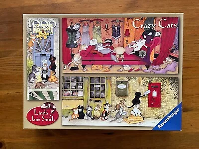 Crazy Cats (2005) - 1000 Piece Ravensburger Linda Jane Smith COMPLETE • £14.95