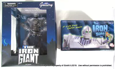 NEW NIB LOT 2 THE IRON GIANT STATUE DC Direct LTD ED + GALLERY DIORAMA • $161.83