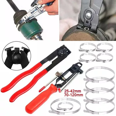 10Pcs/Set Durable CV Joint Boot Clamp Pliers Kit Car Repairs Kits Pipe Fuel Tool • $11.83