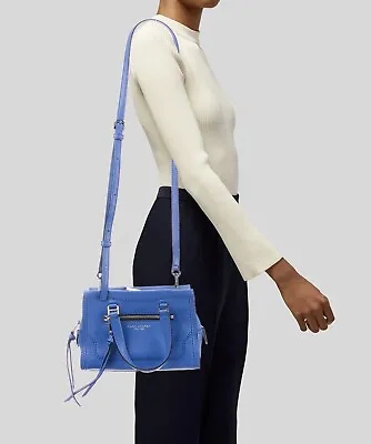 Marc Jacobs Mini Cruiser Pebbled Leather Satchel Tote Coastal Blue • $200