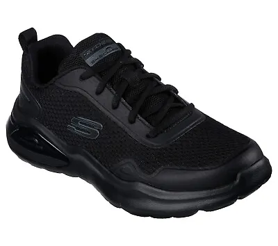 Skechers Black Men Shoe Air Cushion Memory Foam Mesh Sport Comfort Casual 232562 • $56.99