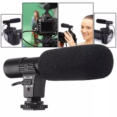 3.5mm Video Mic Microphone For Canon Nikon DSLR Camera DV Camcorder Mic Systems • $19.26