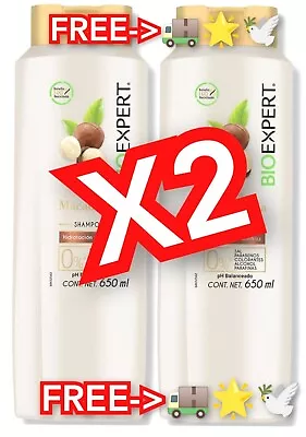 2 Pack BIOEXPERT SHAMPOO MACADAMIA HIDRATACION ANTI-FRIZZ PH 650ml 🚚🌟🕊️ • $26.98