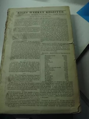 Niles Weekly Register 1823 26 Issues Piracy Sea Serpents Wives Sold • $19.99