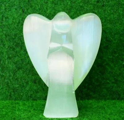 £21.99 • Buy 1 Selenite Crystal Angel Polished White Mineral Ornament 10cm Quartz UK BUY✔