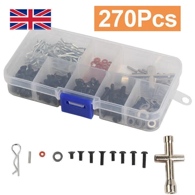 £9.59 • Buy 270x Screws Wrench Box Repair Tool Kit 1/10 For Hsp Rc Car Parts DIY Supplies