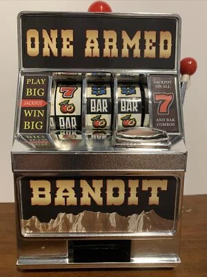 $15 • Buy Novelty Vintage One Armed Bandit Slot Machine Bank With Working Bells & Light