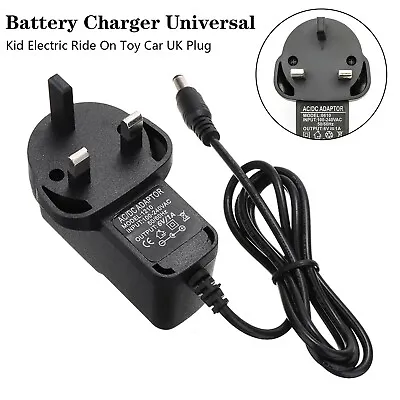 £6.78 • Buy 6V 1A Battery Charger Power Adapter For Kids Toy Car Jeeps Electric Ride On NEW