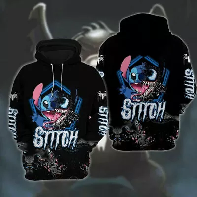 Stitch Mash Up With Venom 3D Hoodie All Over Print Gift For Friends Best Price • $36.08