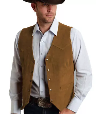 Mens Western Cowboy Waistcoat Vintage Hunting Fishing Vests M Large XL XXL 3XL • $49.49