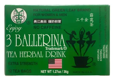 3 BALLERINA The Herbal Drink Extra Strength 3g*12 Tea Bags • $6.50