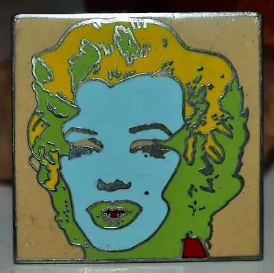 Vintage Acme Studios Andy Warhol Marilyn Monroe Enamel Pin Blue Green & Yellow • $89