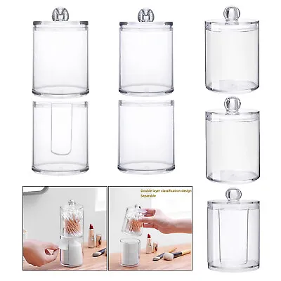 Clear Acrylic Cotton Pad Container For Cotton Swab Holder • £10.26