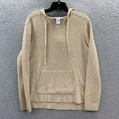 MAGASCHONI Sweater Womens Medium Top Long Sleeve Beige Hooded* • $24.95