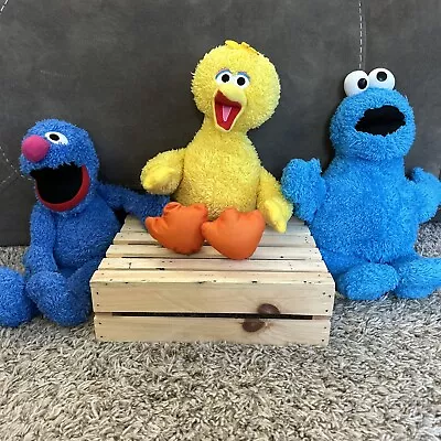 Kohl's Cares Sesame Street Big Bird Elmo Cookie Monster. Plush Lot Of 3. CUTE! • $28