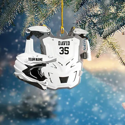 Motocross Chest Protector And Helmet Christmas Ornament Motorcycle Lovers Gift • $19.99