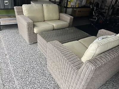 Harvey Norman Outdoor Wicker Set Lounge Sofa  • $800