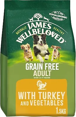 James Wellbeloved Adult Grain-Free Turkey & Vegetables 1.5 Kg - Dog Food • £16.99