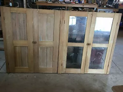 $460 • Buy Antique Pantry Cabinet Doors / Antique Kitchen Cabinet Doors, Rustic Cabin 
