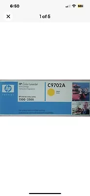 C9702A HP Color LaserJet Cartridge Yellow Series 1500 2500 C9702A • $24.99